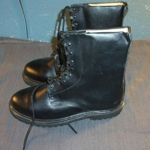 CORP BLACK LEATHER MILITARY SIZE 11R BOOTS BI 312